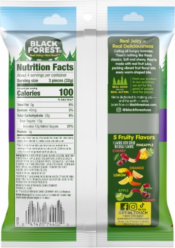Black Forest® Gummy Worms Candy Perspective: back