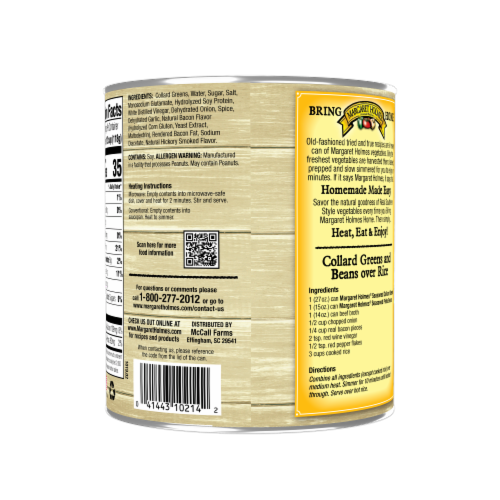 Margaret Holmes® Seasoned Collard Greens Perspective: back