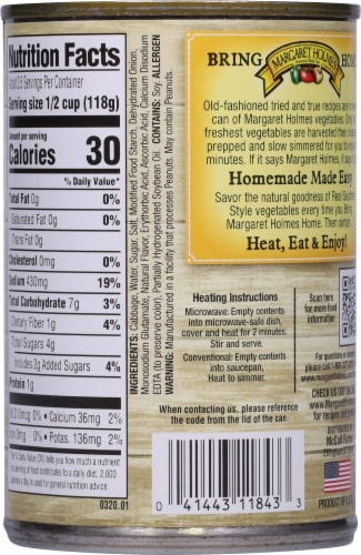 Margaret Holmes® Seasoned Cabbage Perspective: back