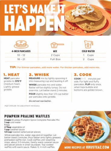 Krusteaz® Pumpkin Spice Complete Pancake Mix Perspective: back