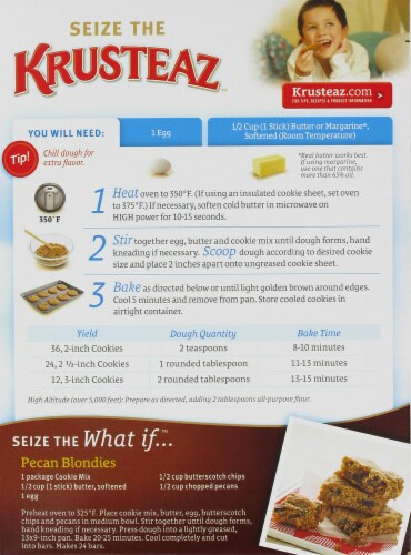 Krusteaz Triple Chocolate Chunk Cookie Mix Perspective: back