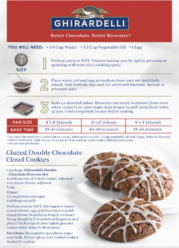 Ghirardelli® Double Chocolate Brownie Mix Perspective: back