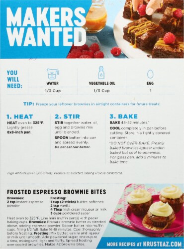 Krusteaz® Gluten Free Double Chocolate Brownie Mix Perspective: back