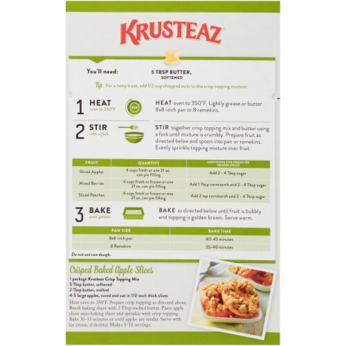 Krusteaz Crisp Topping Supreme Mix Perspective: back