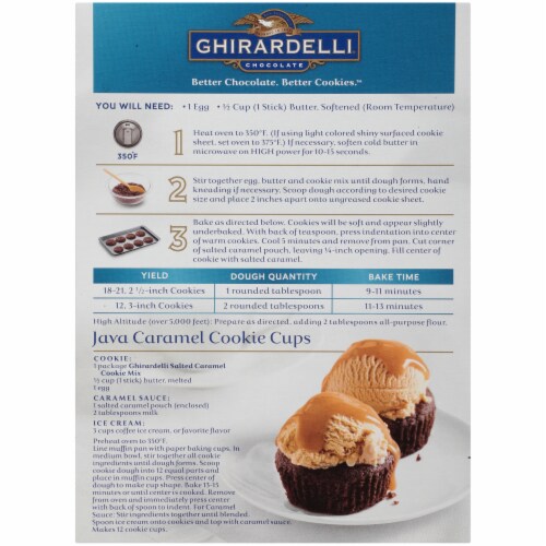 Ghirardelli® Salted Caramel Premium Cookie Mix Perspective: back