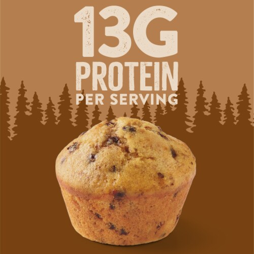 Krusteaz Protein Chocolate Chip Muffin Mix Perspective: back
