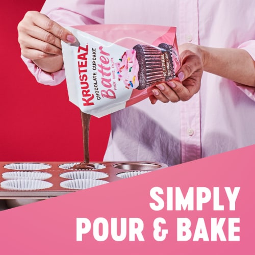 Krusteaz® Chocolate Cupcake Batter Perspective: back