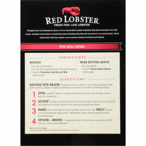 Red Lobster® Cheddar Bay Biscuit® Mix Perspective: back