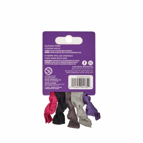 Goody® Ouchless® Ribbon Elastics Hair Ties Perspective: back