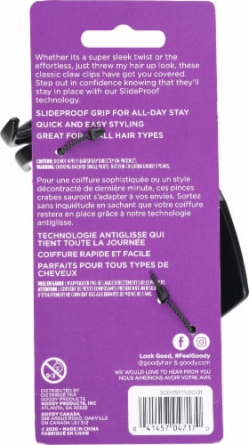 Goody® Slideproof Claw Clip Perspective: back