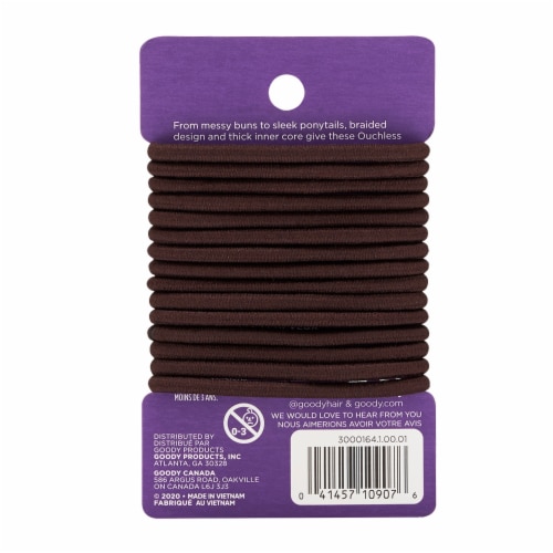 Goody Ouchless Brown Elastics Perspective: back