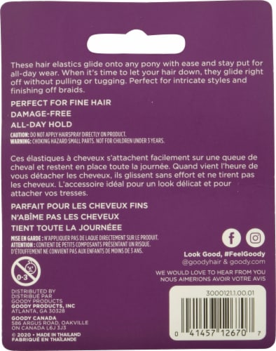 Goody Ouchless Black Rubber Bands Value Pack Perspective: back