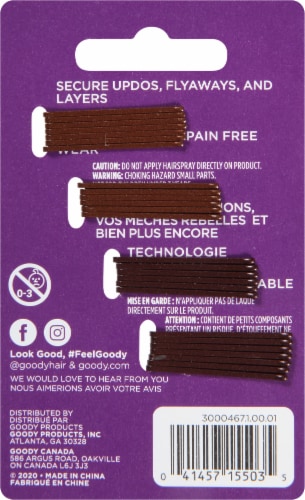 Goody® Brown Bobby Pins Perspective: back