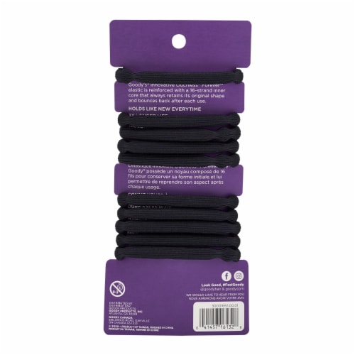 Goody® Forever™ Black Ouchless Elastics Perspective: back