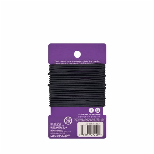 Goody Ouchless No Metal Black Elastics Perspective: back