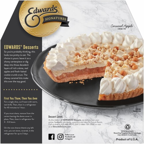 Edwards® Signature Creme Desserts Caramel Apple Creme Pie Perspective: back