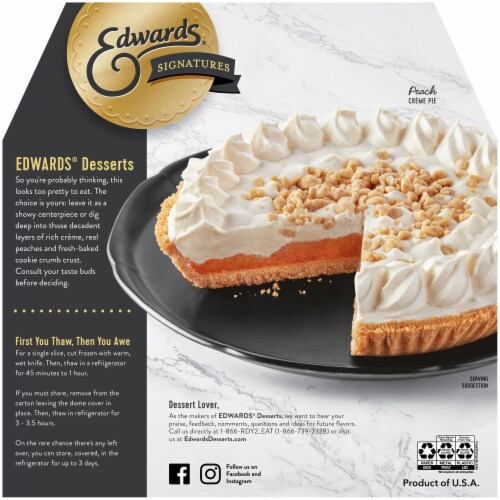 Edwards® Signature Creme Desserts Peach Creme Pie Perspective: back