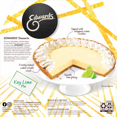Edwards® Premium Frozen Desserts - Key Lime Pie Perspective: back