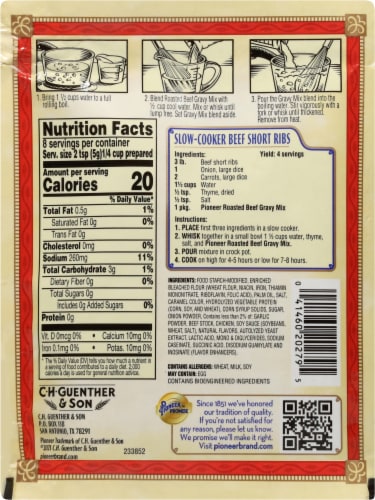 Pioneer™ Roasted Beef Gravy Mix Perspective: back