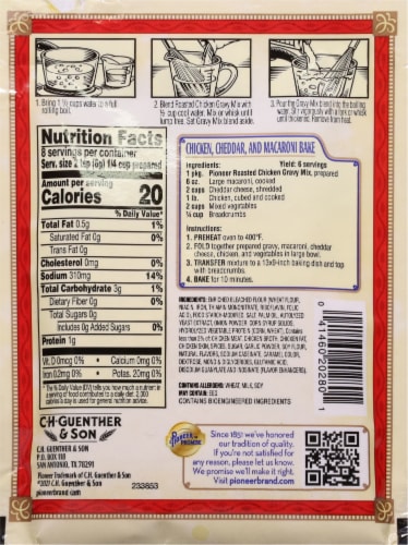 Pioneer™ Roasted Chicken Gravy Mix Perspective: back