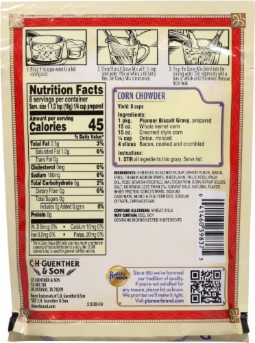 Pioneer™ Biscuit Gravy Mix Perspective: back