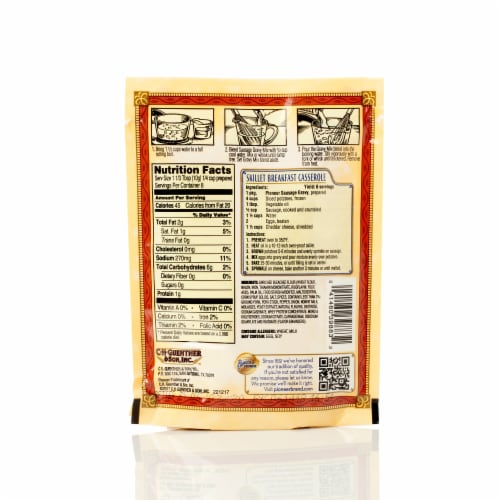 Pioneer™ Country Sausage Flavor Gravy Mix Perspective: back