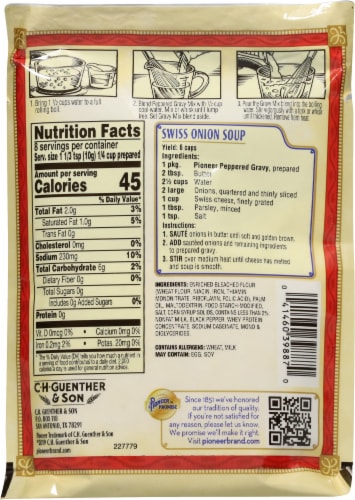 Pioneer™ Peppered Gravy Mix Perspective: back