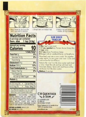 Pioneer™ French Dip Au Jus Gravy Mix Perspective: back