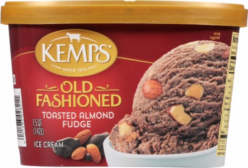 Kemps® Old Fashioned Toasted Almond Fudge Ice Cream Tub Perspective: back