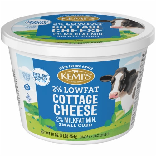 Kemps 2% Low Fat Small Curd Cottage Cheese 16 oz. Perspective: back