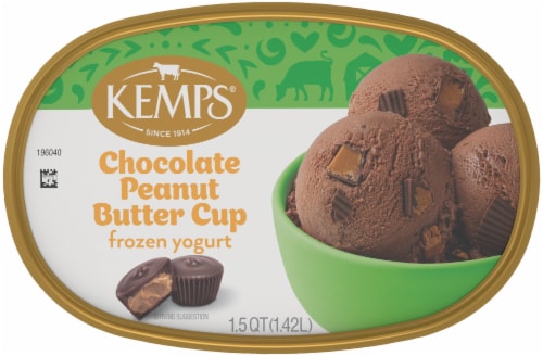 Kemps Chocolate Peanut Butter Cup Frozen Yogurt Perspective: back