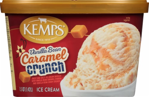 Kemps® Vanilla Bean Caramel Crunch Ice Cream Tub Perspective: back