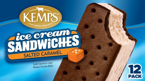 Kemps® Salted Caramel Ice Cream Sandwiches Perspective: back