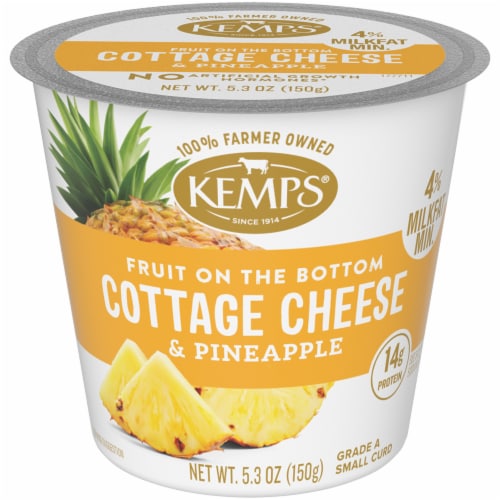 Kemps Small Curd Cottage Cheese & Pineapple Perspective: back