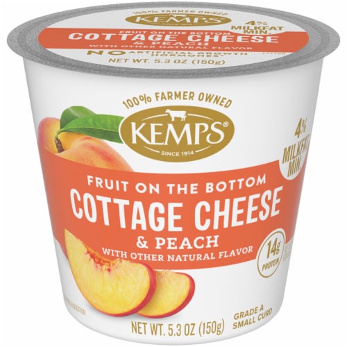 Kemps Peach Cottage Cheese 5.3oz Perspective: back