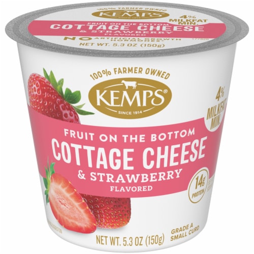 Kemps® Strawberry Fruit on the Bottom Cottage Cheese Perspective: back