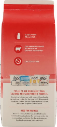 Good Culture® Lactose Free Probiotic Whole Milk Perspective: back