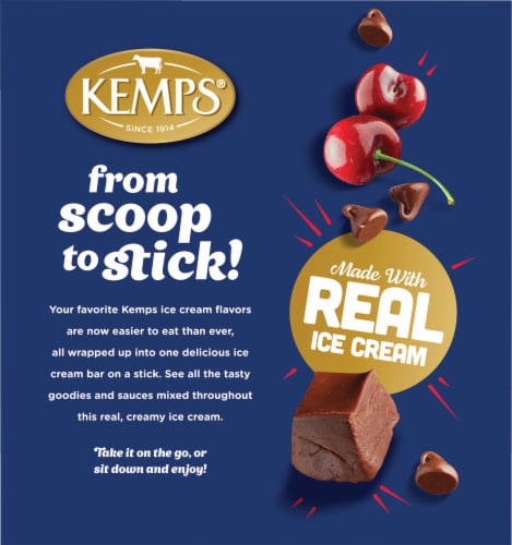 Kemps® Cherry Fudge Chunk Ice Cream Bars Perspective: back
