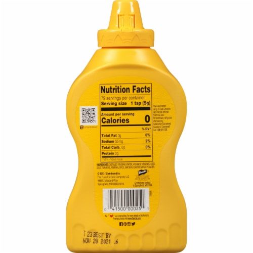 French's® Classic Yellow Mustard Perspective: back