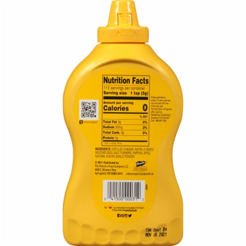 French's® Classic Yellow Mustard Perspective: back