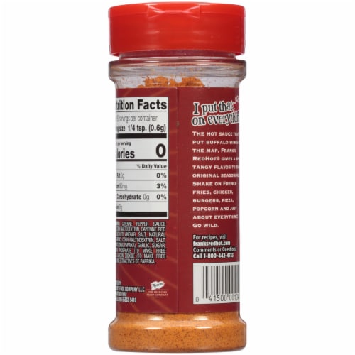 Frank's RedHot Original Seasoning Blend Perspective: back