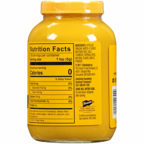 French's® Classic Yellow Mustard Perspective: back