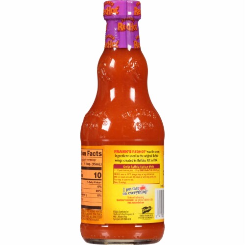 Frank's RedHot Garlic Buffalo Wings Hot Sauce Perspective: back
