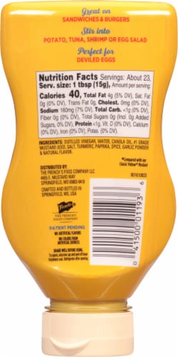 French's® Creamy Yellow Mustard Spread Perspective: back