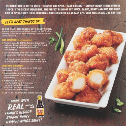 Frank's RedHot® Stingin' Honey Teriyaki Boneless Chicken Bites Perspective: back
