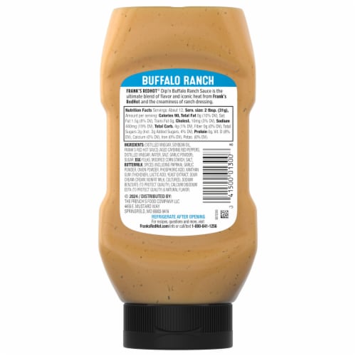 Frank's RedHot Buffalo Ranch Dip'n Sauce Perspective: back