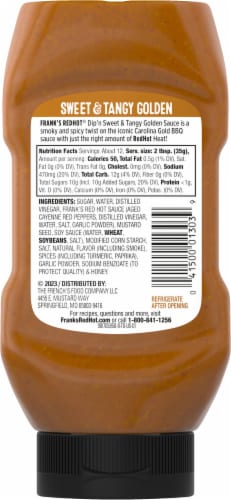 Frank's RedHot® Dip'n Sweet & Tangy Golden Sauce Perspective: back