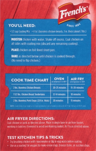 French's® Crispy Fried Onion Seasoned Coating Mix Perspective: back