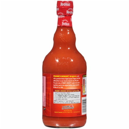 Frank's RedHot Original Cayenne Pepper Hot Sauce Perspective: back