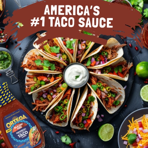 Ortega Blazin' Fire Taco Sauce, Original Hot Taco Sauce, Kosher Perspective: back